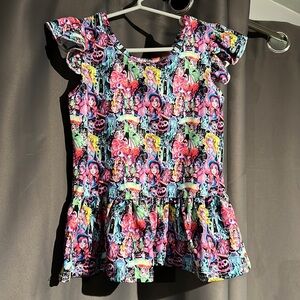 Girls peplum top Disney Sanderson sisters shirt Halloween witches spells size 5T